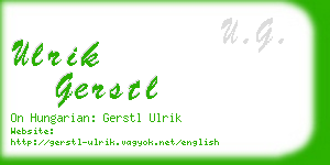 ulrik gerstl business card